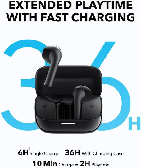 Soundcore by Anker K20i Earbud Bluetooth Handsfree Ακουστικά με Αντοχή στον Ιδρώτα και Θήκη Φόρτισης Μαύρα
