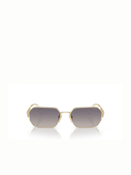 Prada Women's Sunglasses with Gold Metal Frame and Purple Gradient Mirror Lens PRA51S ZVN30C