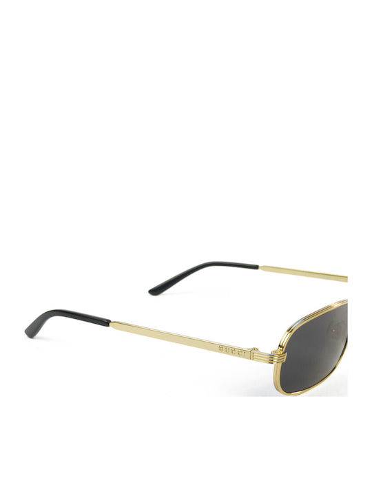 Gucci Unisex Γυαλιά Ηλίου με Χρυσό Μεταλλικό Σκελετό και Γκρι Φακό GG1457S 001