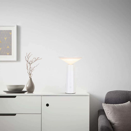 Lampă de masă LED cu înălțime reglabilă 19 cm culoare alb negru