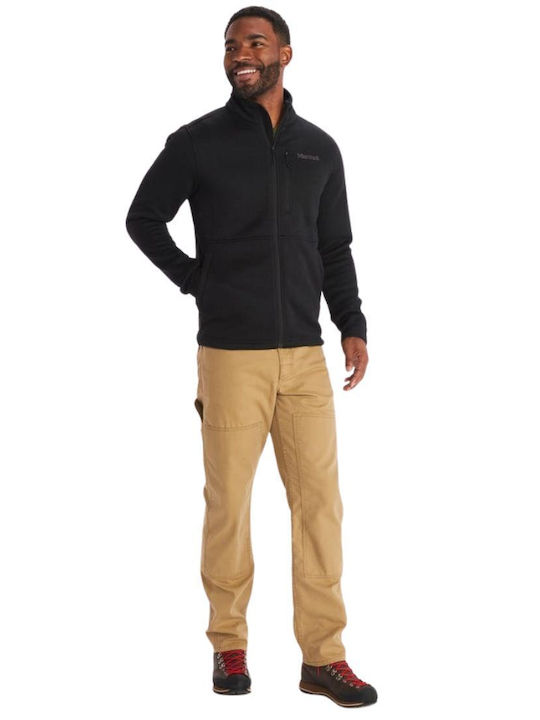 Drop Line Ανδρική Ζακέτα Fleece Μαύρη