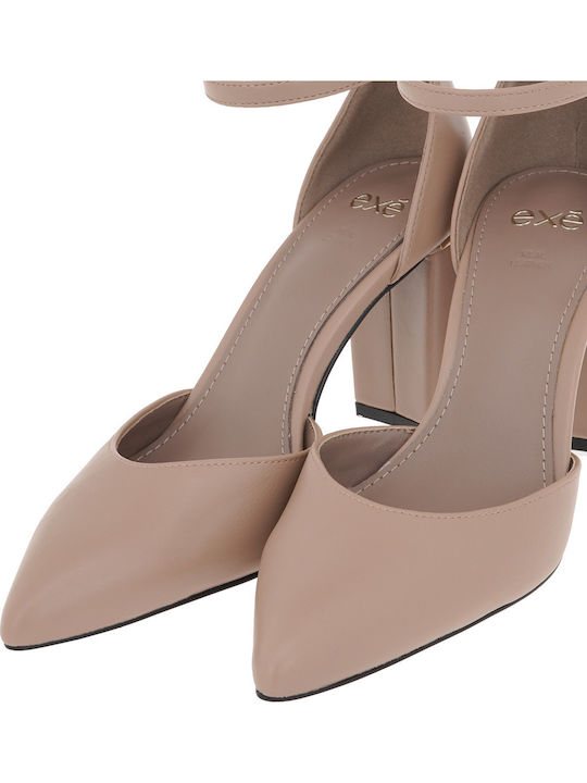 Leslie 100a Pumps mit Riemchen & hoher Absatz Beige