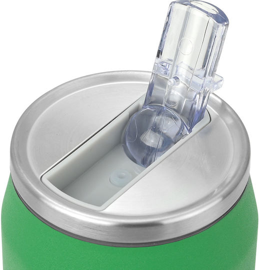 Estia Travel Cup Save the Aegean Recycelbar Glas Thermosflasche Rostfreier Stahl / Kunststoff BPA Frei 500ml Panathinaikos BC Edition mit Stroh