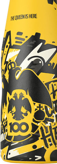Estia Travel Flask Save the Aegean Bottle Thermos Stainless Steel BPA Free 500ml AEK BC Edition The Queen is Here