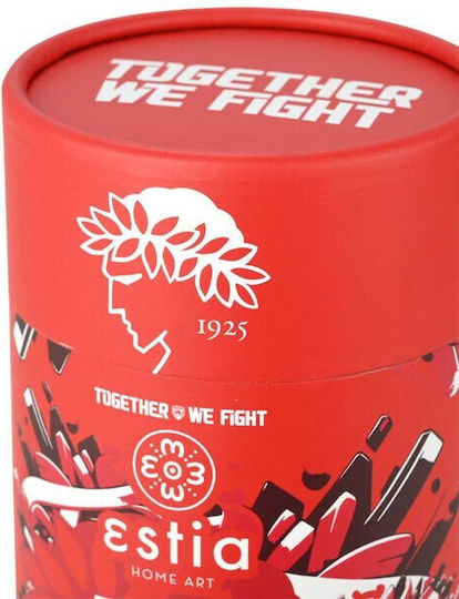 Estia Coffee Mug Save The Aegean Glass Thermos Stainless Steel BPA Free 350ml Olympiacos BC Edition Together We Fight with Straw