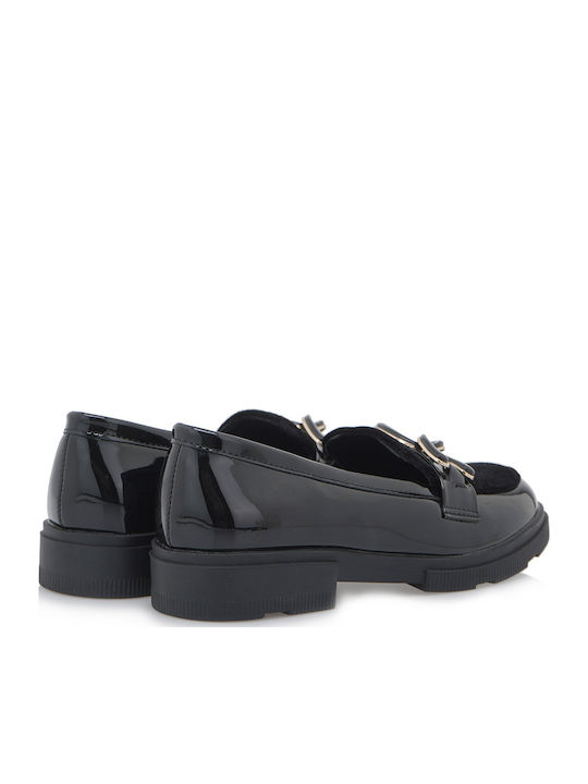 Kids Loafers And Moccasins In Black Patent Leather