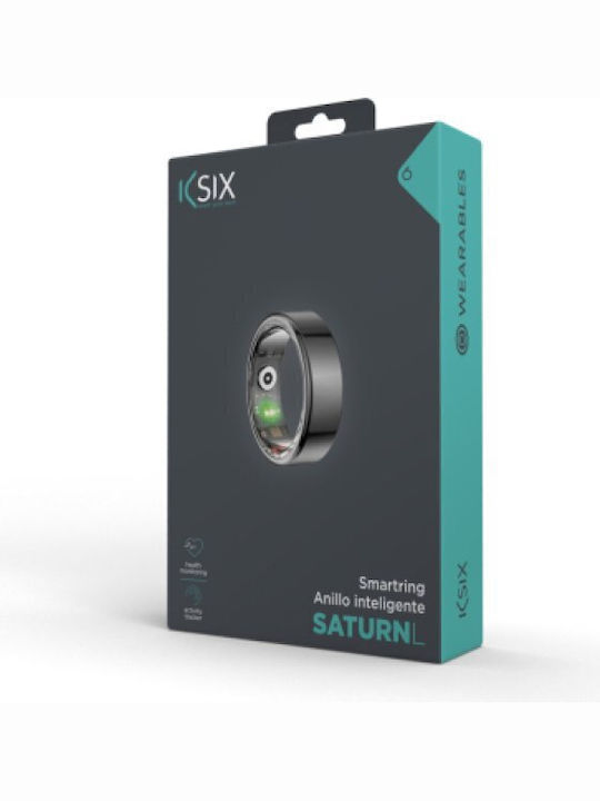 Ksix Saturn Smart Ring 19.8mm Αδιάβροχο Μαύρο