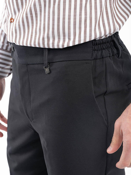 Diverso Trousers Elastic in Regular Fit Black