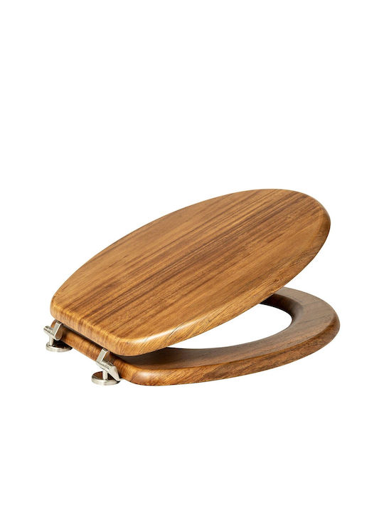 5Five Wooden Toilet Seat 46.5x37.3cm Beige