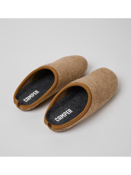 Wabi Closed Woolen Women's Slippers Brown