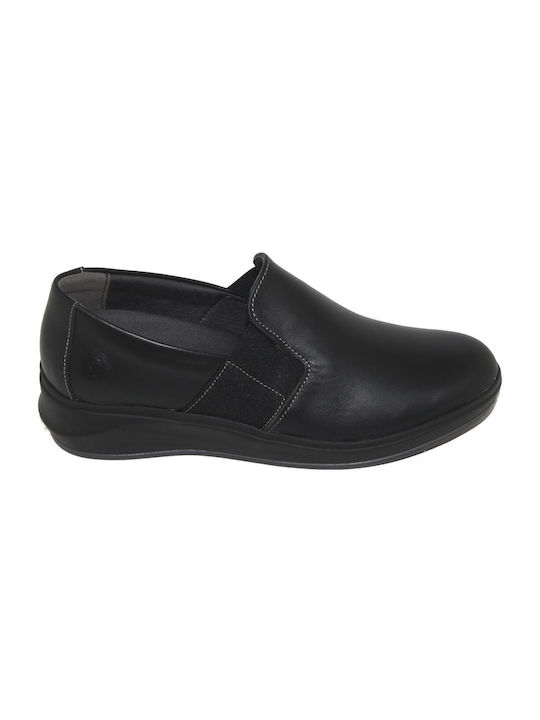 Suave Anatomic Women's Leather Slip-Ons Black