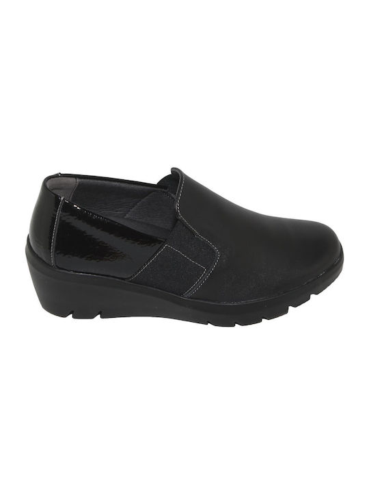 Suave Anatomic Women's Leather Slip-Ons Black