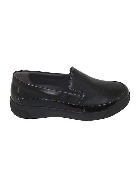 Suave Anatomic Women's Leather Slip-Ons Black