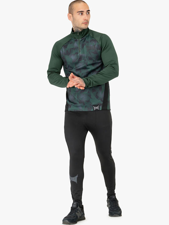 Sportliche Langarmbluse Grün/Schwarz
