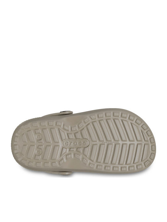 Kids Slippers Beige Classic Lined Clog