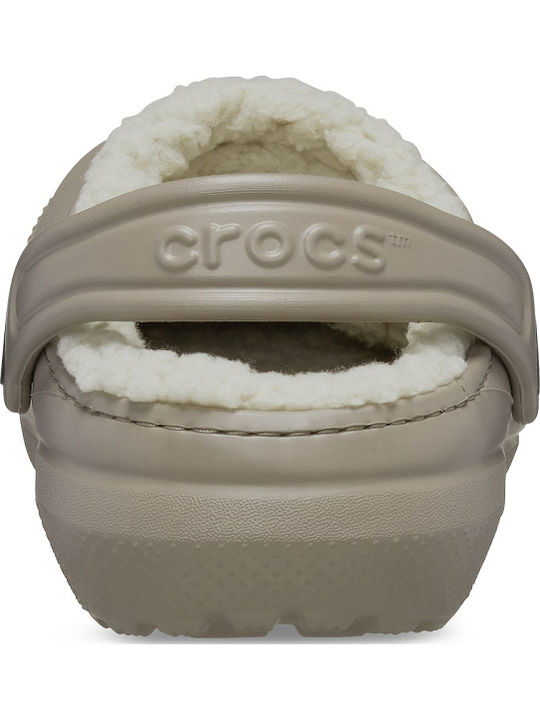 Kids Slippers Beige Classic Lined Clog
