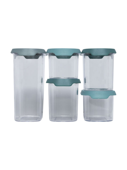 Joseph Joseph Set of 5 General Use Food Jars with Plastic Transparent Lid 1300ml