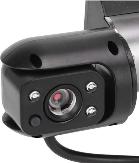 Cameră auto dublă DVR 3.16" Full HD 1080p G-Sensor IR 170° Argintiu