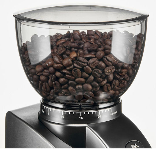 Solis Scala Zero Static Electric Coffee Grinder 130W for 300gr Beans and 24 Grind Levels Black