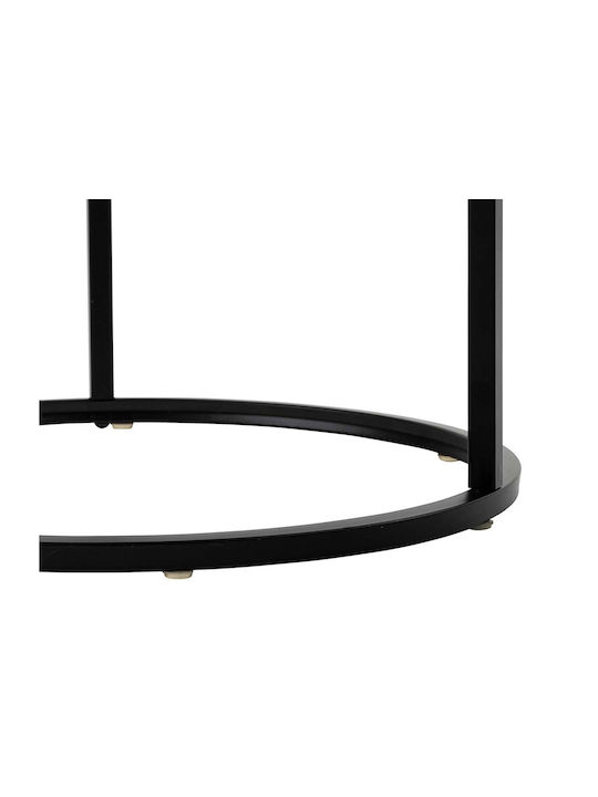 Set Zigon Rotund Noan Din Lemn Negru 3 Bucăți L54xÎ54xH45cm