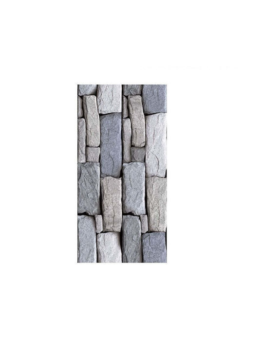Set de 5 X Tapet Decorativ Autocolant Spumă Moale Lavabil Adeziv Puternic Instalare Ușoară 30x60cm Design Piatră Gri