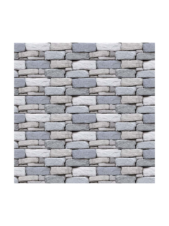 Set de 5 X Tapet Decorativ Autocolant Spumă Moale Lavabil Adeziv Puternic Instalare Ușoară 30x60cm Design Piatră Gri