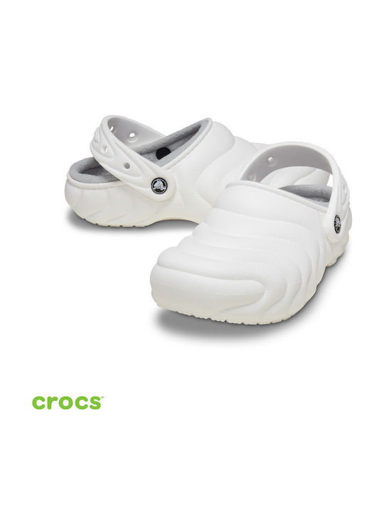 Crocs Classic Lined Overpuff Σαμπό Λευκά