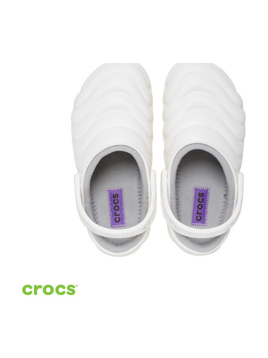 Crocs Classic Lined Overpuff Σαμπό Λευκά