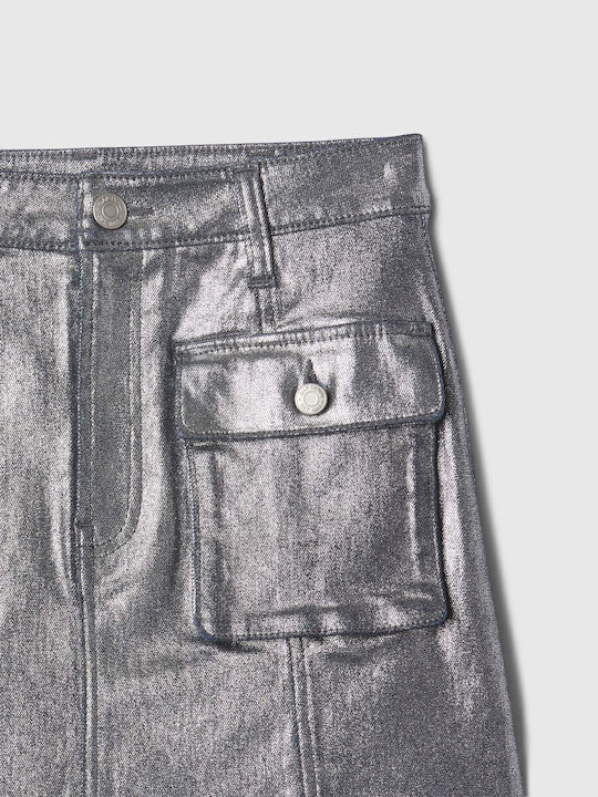 Kids' Denim Skirt Gray