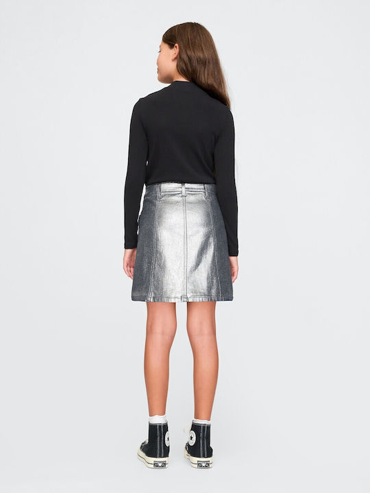 Kids' Denim Skirt Gray