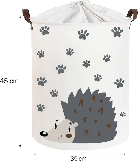 Sipo Children's Folding Laundry Basket made of Fabric White 35x35x45cm 1pcs