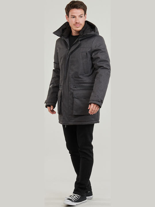 City Tweed Winter Jacket Parka Gray