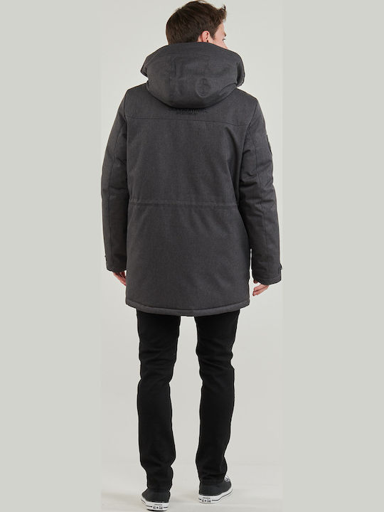 City Tweed Winter Jacket Parka Gray