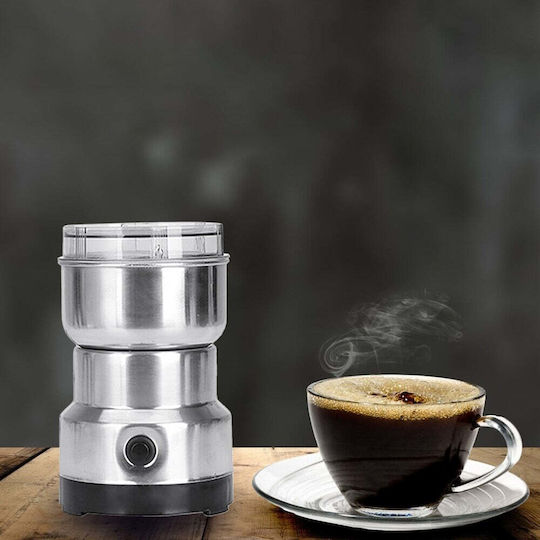 Râșniță electrică pentru cafea și alte alimente, putere 200W, capacitate 50g, argintiu