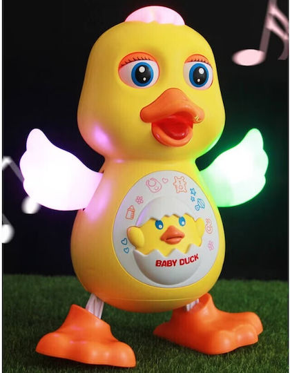 Rață Dansatoare 12 Melodii Luminile Aripilor Mișcătoare 14 X 20 Cm Pentru Copii Peste 1 An Galben-portocaliu