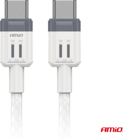 AMiO Редовна USB 2.0 Кабел USB-C мъжки - USB-C мъжки 60W 2м (03909)