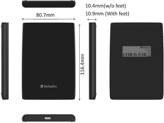 Verbatim Store 'n' Go USB 3.2 Εξωτερικός SSD 512GB Μαύρο
