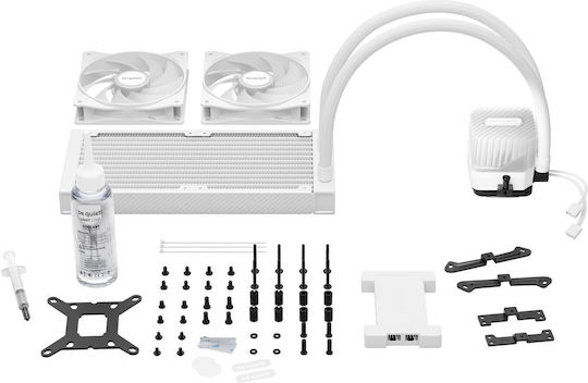 Be Quiet Light Loop Water Cooling AIO CPU With 2 Fans 120mm And ARGB Lighting White