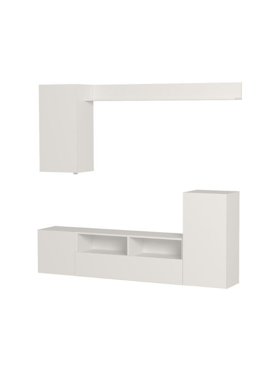 Rodos Living Room TV Unit White L210.2xW36xH90.4cm