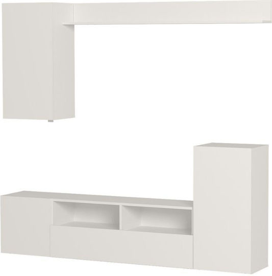 Wohnzimmer TV-Einheit Rodos White L210.2xB36xH90.4cm