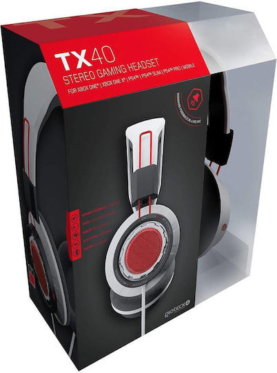 Gioteck TX-40 Über Ohr Gaming-Headset mit Verbindung 3,5mm Weiß