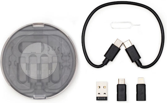 Kikkerland Regular USB to Type-C / micro USB Cable Μαύρο 1m (US241)