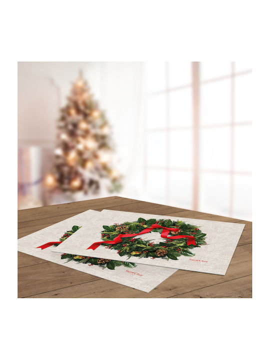 Saint Clair 3015 Christmas Placemats Plastic Beige L45xW33xH33cm.