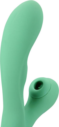 Pulse Wave Tongue Flickering Vibrator Kaninchen Grün