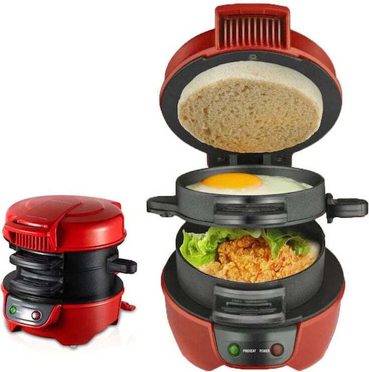 Aparat pentru Mini Burgeri R.666 600w Roșu