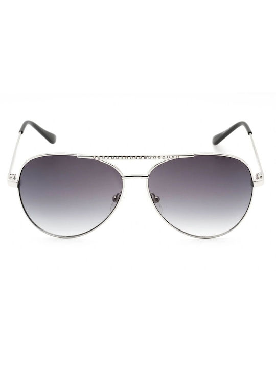 Guess Sunglasses with Silver Metal Frame and Gray Gradient Lens GF0399 01B