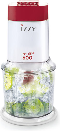 Izzy Multi 600 Red Πολυκόπτης Multi 600W με Δοχείο 600ml Κόκκινος