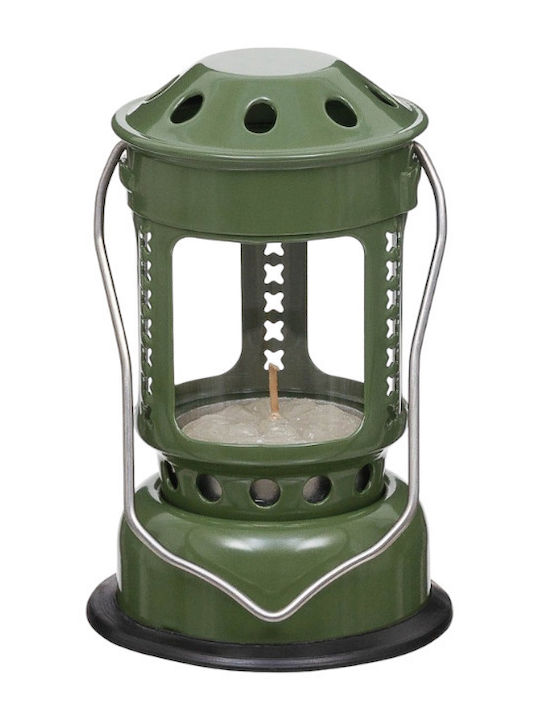 Fox Outdoor Christmas Glass Green Lantern 4cm