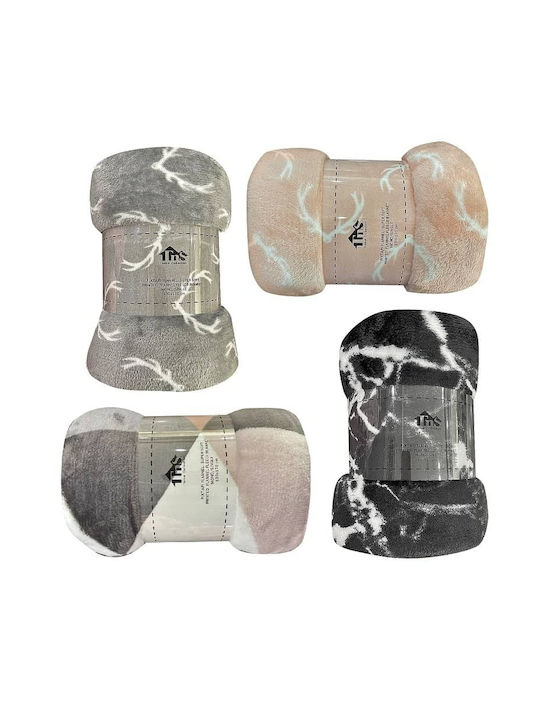 TnS Κουβέρτα Fleece Μονή 150x220εκ. Πολύχρωμη 39-950-1947