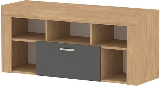 TV Stand Midili Sapphire Oak - Anthracite L135xD42xH60.7cm